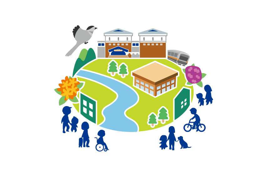 フレア五日市ロゴマークデザイン